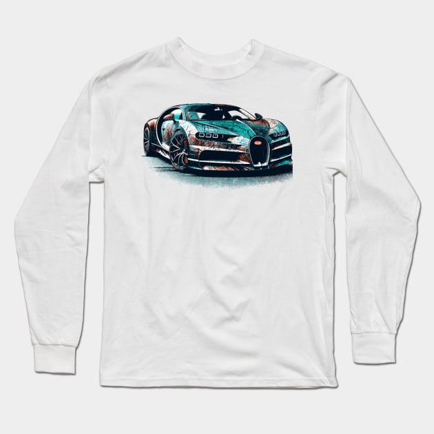 Bugatti Chiron Long Sleeve T-Shirt by Vehicles-Art